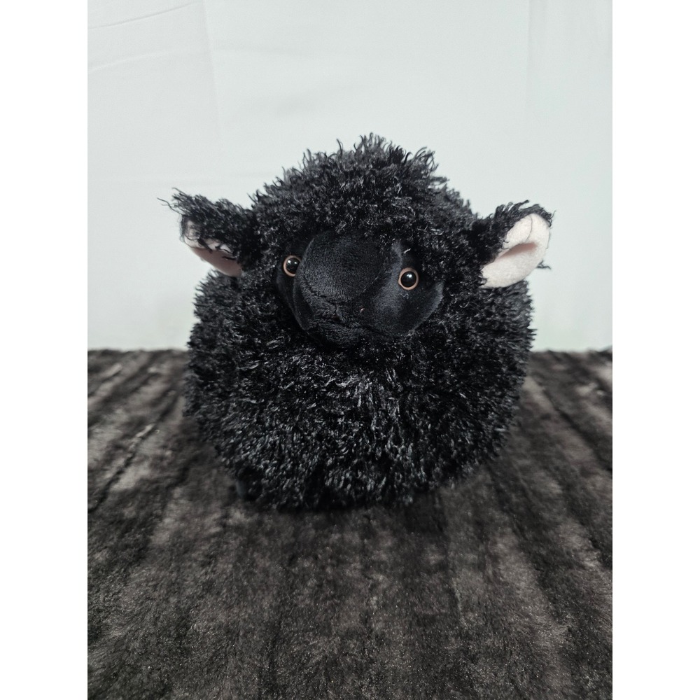 Chosun International Black Sheep Plush Round Fluffy Stuffed Animal Toy